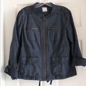 Collarless Utility Jacket by Halogen